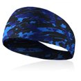 thumbnail image 2 of 2DXuixsh Pineapple Topper Headband Unisex Sweat Wicking Hair Bands for Sports Fitness Yoga Running Elastic Headband Boys Sweatbands Head Blue One Size, 2 of 2