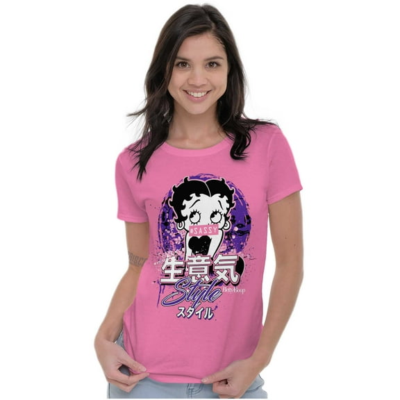 Betty Boop Hashtag Sassy Style Women's T Shirt Ladies Tee Brisco Brands S
