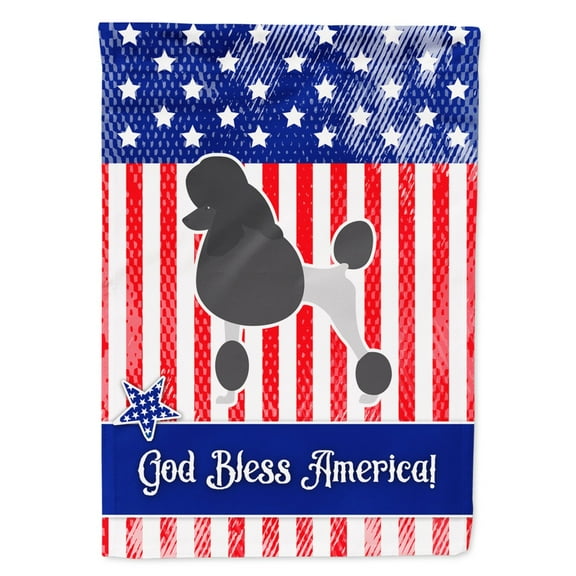 Carolines Treasures BB3339GF USA Patriotic Poodle Flag Garden Size  Small multicolor