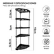 thumbnail image 2 of Estante Organizador Esquinero de Cocina Baño 5 Niveles Lab.G,  Negro, 2 of 5