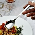 thumbnail image 2 of 5Pcs Stainless Steel Spork Soup Salad Noodle Spoon Fork Cutlery Tableware, 2 of 6