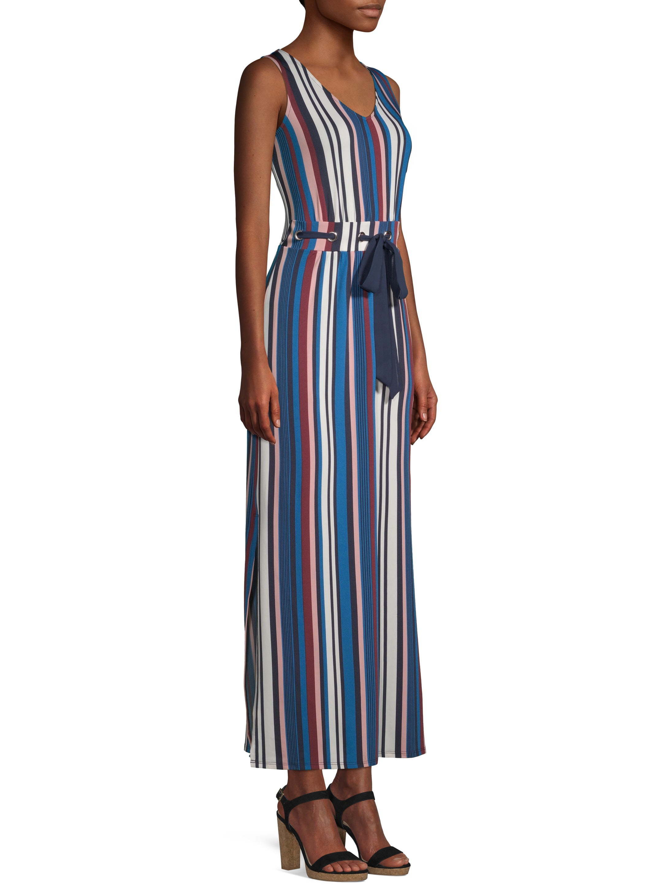 multi stripe maxi dress