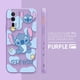 thumbnail image 3 of Funda para Redmi K60E K60 K50 K40S K40 K30 9A 9 8A 8 10 Pro 4G 5G Color Simple funda de silicona líquida lindo Lilo & Stitch, 3 of 5