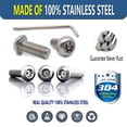 thumbnail image 2 of Tornillos antirrobo para matrículas ZXFOOG de acero inoxidable, 2 of 9