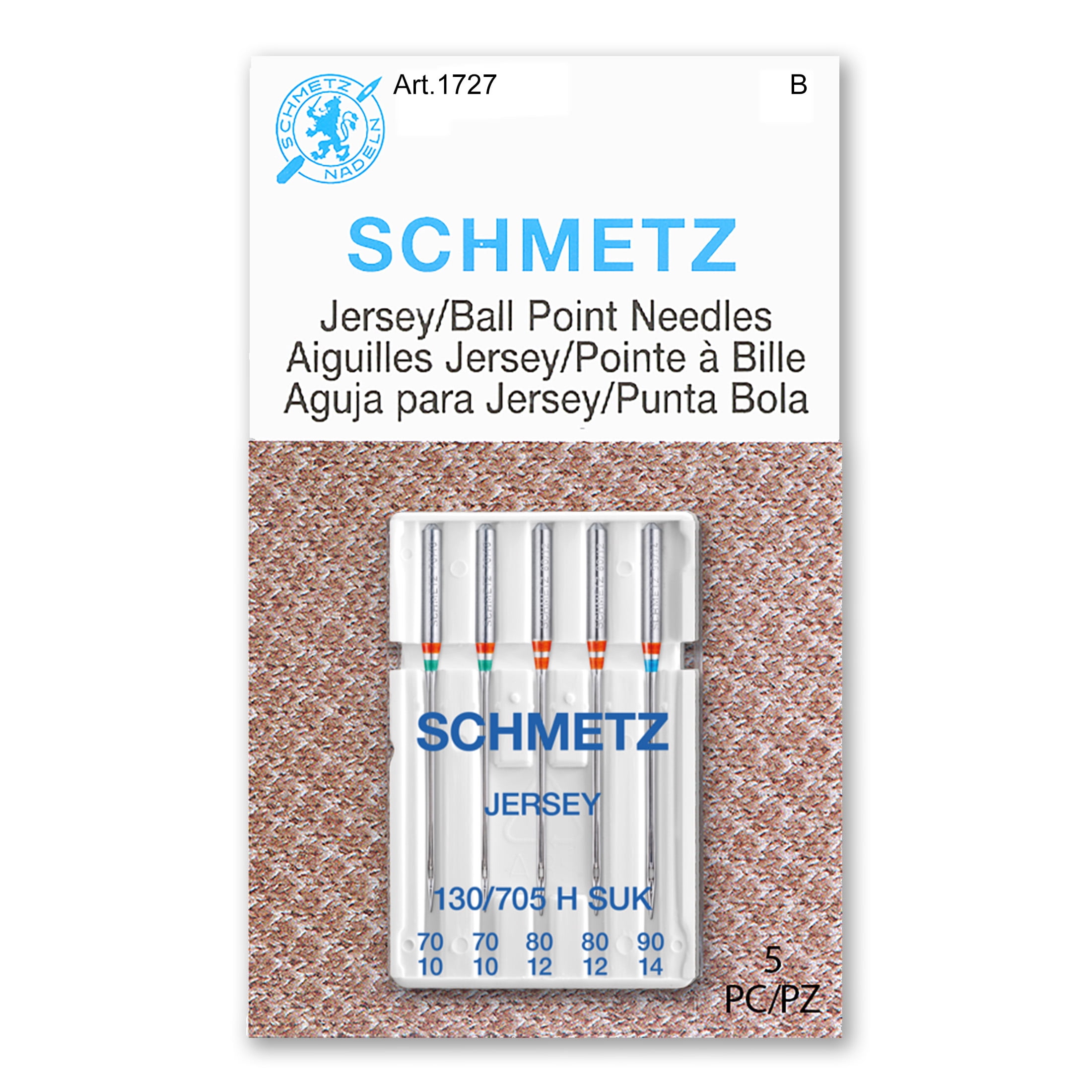 SCHMETZ Assorted Size Ball Point Jersey Machine Needles for Knits