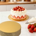 thumbnail image 2 of 12 Inch Round Gold Cake Boards, 25-Pack Disposable Cardboard Rounds for Cake Decorating and Dessert Table Bases, 2 of 5
