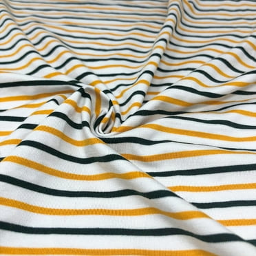 Mustard & Hunter Green Double Striped Cotton