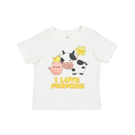 

Inktastic I Love Farming- Farm Animals Gift Toddler Boy or Toddler Girl T-Shirt