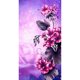 thumbnail image 1 of Cuadros Decorativos Pintura de diamante redondo completo de 18.0 x 34.0 in imagen de diamantes de imitación de flores rosadas y moradas Tmvgtek embutido en tela, 1 of 9