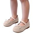 thumbnail image 2 of Girls Mary Jane Flat Shoes Cute Bow Round Toe Casual School Flats Ankle Strap Soft Non Slip Sole Fashion Shoes, 2 of 10