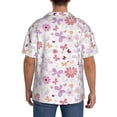 thumbnail image 3 of Yiaed Retro Floral Print Mens Casual Wrinkle Free Shirts Short Sleeve Button Down Summer Stretch Dress Shirt-4X-Large, 3 of 5