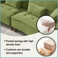 thumbnail image 3 of 103-Inch Classic Cloud Velvet Sofa with Pillows - Deep Seated Comfort for Living Room, Bedroom & Apartment, 3 of 23