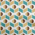 thumbnail image 1 of oneOone Cotton Cambric Turquoise Blue Fabric Geometric Sewing Fabric By The Yard Printed Diy Clothing Sewing Supplies 56 Inch Wide, 1 of 4