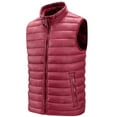 thumbnail image 2 of WRKEKC Mens Puffer Vest Solid Color Cotton Gilet with Zipper Pockets Sleeveless Casual Outerwear Fall Winter Lightweight for Men, 2 of 9