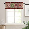 thumbnail image 3 of Christmas Kitchen Valances for Windows 60x18 Inch Kitchen Curtains Valances Rod Pocket Winter Pine Leaf Farmhouse Snowflake Snowman Elk Bathroom Window Valances for Window Treatment Decor, 3 of 6