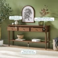 thumbnail image 3 of Modern Entry Table with Drawer Storage - Medium Brown Oak, 3 of 14
