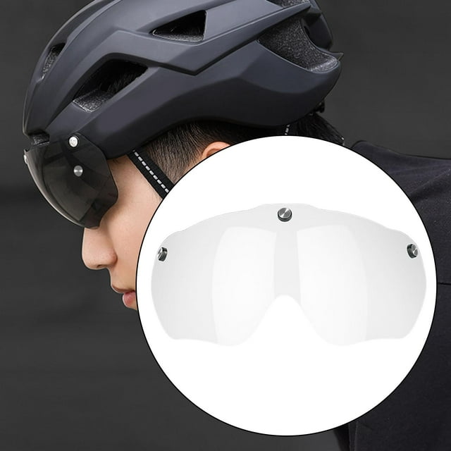 Lente de casco de Gafas desmontables Reemplazo de gafas magnéticas Accesorios Visor de lente universal Escudo Casco de de carretera , transparente Yotijar lente de ciclismo