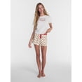 thumbnail image 2 of No Boundaries Print Boxer Sleep Shorts, 3" Inseam, Women's XS-XXL, 2 of 5