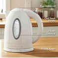 thumbnail image 5 of OVENTE Electric Kettle, 1.7L Fast Boiling Water Heater for Coffee or Tea, BPA Free with Water Level Gauge, Auto Shut-Off, Boil-Dry Protection, Indicator Light and Removable Filter, White KP72W, 5 of 9