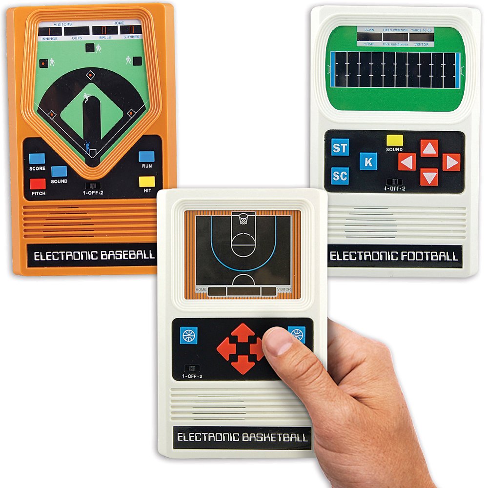 (Set) Retro Electronic Baseball, Basketball And Football Hand Held