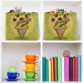 thumbnail image 6 of Storage Bins with Handle Fabric Organizer Basket Foldable Box 1 Pack Cute Snake in Cone 14.2x10.2x8.3, 6 of 8