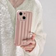 thumbnail image 4 of for iPhone 15 Plus Case Cute Matte 3D Stripe Air Cushion Design Fashion Soft Rubber Silicone Protective Phone Cover Case for Women Girls (Pink Sand, iPhone 15 Plus), 4 of 14