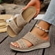 thumbnail image 4 of MKLEKYY Sandalias para Mujer, Cómodas, Informales, Con Punta Abierta y Tacón de Cuña, para Primavera, Verano y Otoño, para Uso Diario Con Pantalones Cortos y Vaqueros., 4 of 4