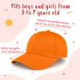 thumbnail image 3 of TOPTIE Kids Baseball Cap Structured Cotton Sun Hat 3-10 Years Old Girls & Boys-White, 3 of 7