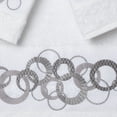 thumbnail image 4 of Authentic Hotel and Spa  Turkish Cotton Circles Embroidered 3 piece Towel Set Charcoal, 4 of 5