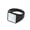 Black, variant on HIJONES Women's Stainless Steel Squre Shell Band Engraved Wedding Knuckle Ring Silver Size 9