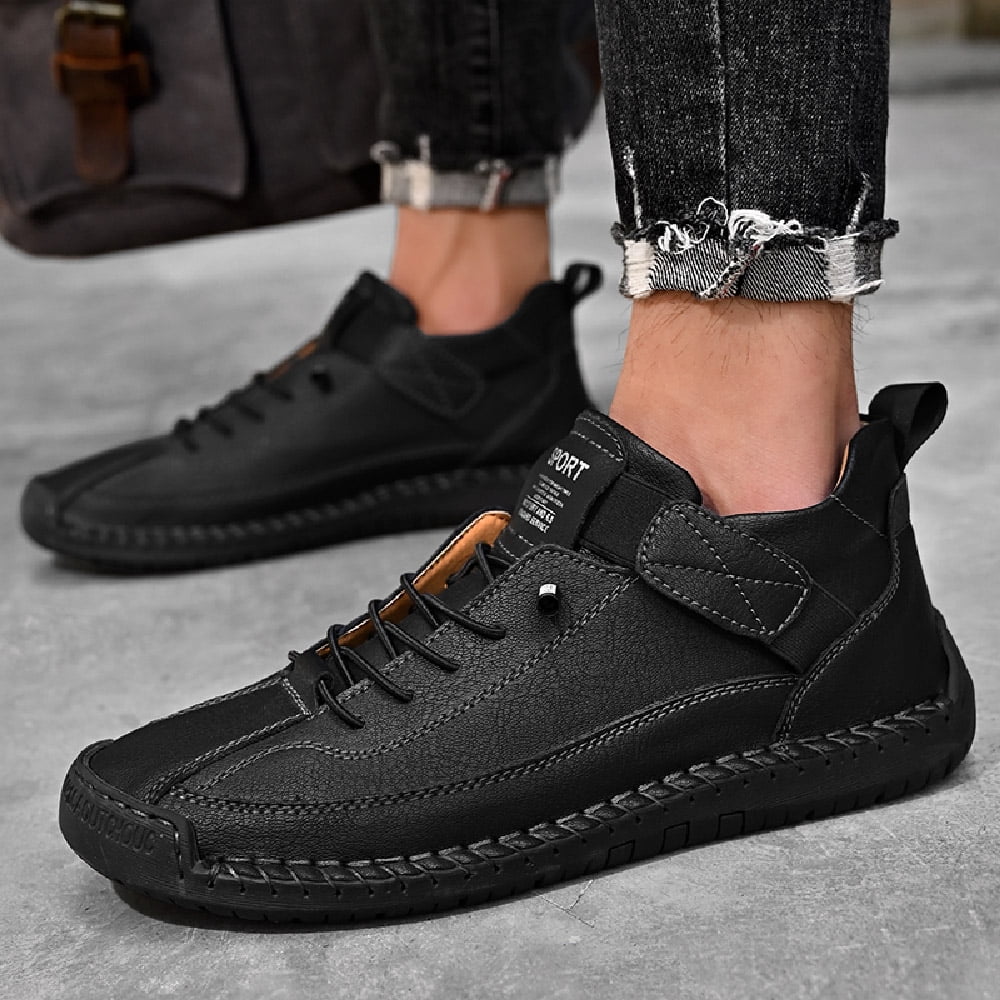 Mens Business Casual Shoes Comfortable Fashion Sneakers Lightweight Hiking Shoes Breathable Outdoor Shoes Black 10 US