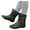Black, variant on Women's Mid Calf Boots Fashion Slouch Flat Slip on Casual Comfy Riding Ankle Booties