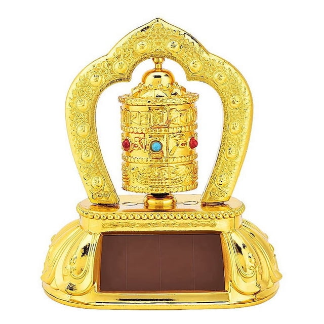 Rueda de OracióN EnergíA Solar, Giratoria Coche Solar Budista Tibetana DecoracióN