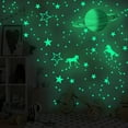 thumbnail image 3 of Arte de pared divertido y extraíble para habitaciones infantiles y guarderías Calcomanías de estrellas que brillan en la oscuridad, 3 of 7