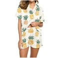 thumbnail image 2 of Xdegoge Two Piece Outfits Women Pajama Sets Stain Silk Pjs Shorts Sets Summer Cute Graphic Button Down Shirts Soft Comfy Casual Matching Sets Loungewear Sleep Nightwear Tracking My Recent Order, 2 of 6