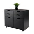 thumbnail image 3 of Halifax Storage Cabinet, 2 Door & 4 Drawer, Mobile Organizer, Black Wood, Home Office & Garage, 26.3"H x 32.1"W x 15.9"D, 3 of 9