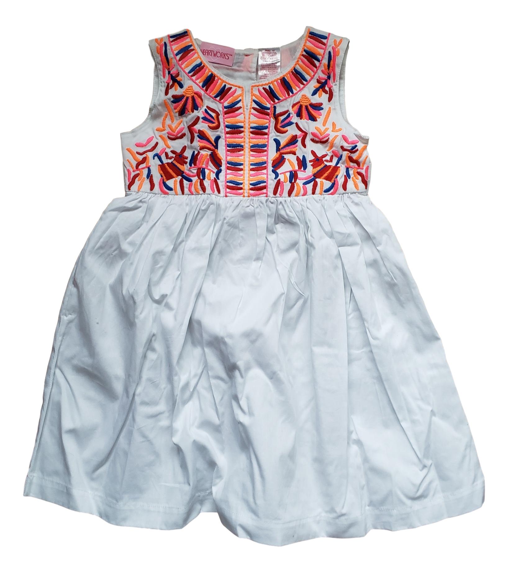 girls white cotton dress