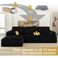 thumbnail image 5 of NBLDGT 106\" Oversized L-Shaped Sectional Sofa Modern Modular Cloud Couch with Deep Seating Upholstered Sofa for Living Room Bedroom, No Assembly Required, Black, 5 of 11