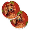 thumbnail image 1 of Carolines Treasures LH9344CARC Irish Setter Flocons de Neige Rouges et Verts Ensemble de Noël de 2 Porte-Gobelets sous-Verre de Voiture, 1 of 1