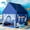 Blue, variant on Cosmic Space-Themed Outdoor Tent, Two-Tone Design for Kids’ Play or Camping