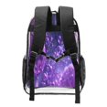 thumbnail image 2 of Kdxio Purple Bubble Abstract Art Clear Backpack, Transparent Bookbag for School for Women Men, Capacity Clear Bag for College, Travel, 2 of 7