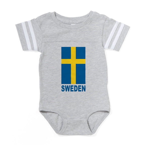 CafePress - Sweden_B - Cute Infant Baby Football Bodysuit