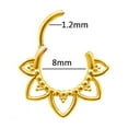 thumbnail image 3 of SUSOLA Titanium Micro Cubic Zirconia Hinged Nose Hoop Ring Body Jewelry Unisex, 3 of 6