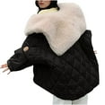 thumbnail image 4 of GERsome Women Thicken Warm Winter Coat Parka Faux Fur Outdoor Overcoat Long Jacket Outwear, 4 of 7