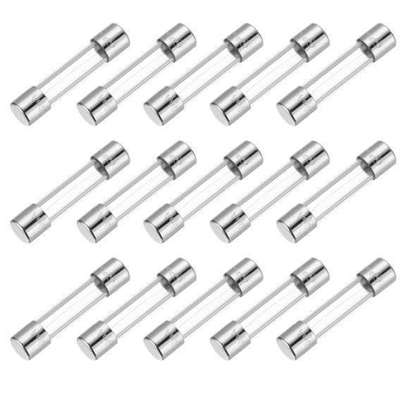 Uxcell 0.5A 250V Glass Fuse 5x20mm Time Delay Fuse UL Listed Slow Blow Fuse for Home Appliances(Pack of 15)