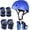Blue, variant on Adult & Kid Skating Protective Gear Set for Beginner to Advanced, Skateboard Helmet Knee and Elbow Pads with Wrist Guards for Inline Roller Skating, Scooter, Skateboarding