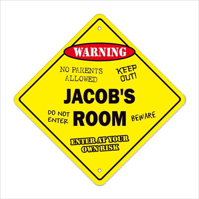 SignMission Jacobs Room X-Jacobs 12 Po. Zone de Passage Xing Signe de Pièce