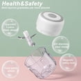 thumbnail image 3 of DEBGFS Mini Food Chopper- Electric Food Processor and Blender USB Charging Portable Vegetable Fruit Meat Garlic Onion Ginger Chopper with 3 Sharp Blades Grinder Kitchen Gadget,White-250ml, 3 of 5