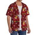 thumbnail image 2 of Fuzoiu Vintage Santa Skiing Red Plaid Print Men's Casual Short,Men's Short Sleeve Shirt,Mens Casual Button Down Shirts,Cuban Collar Summer Shirt for Beach, Vacation, and Outdoor Activities-Large, 2 of 5