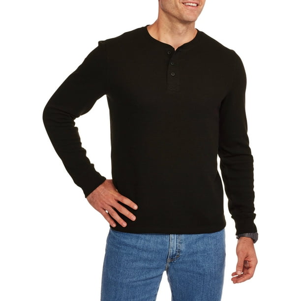 Faded Glory Big Men's Long Sleeve Thermal Henley